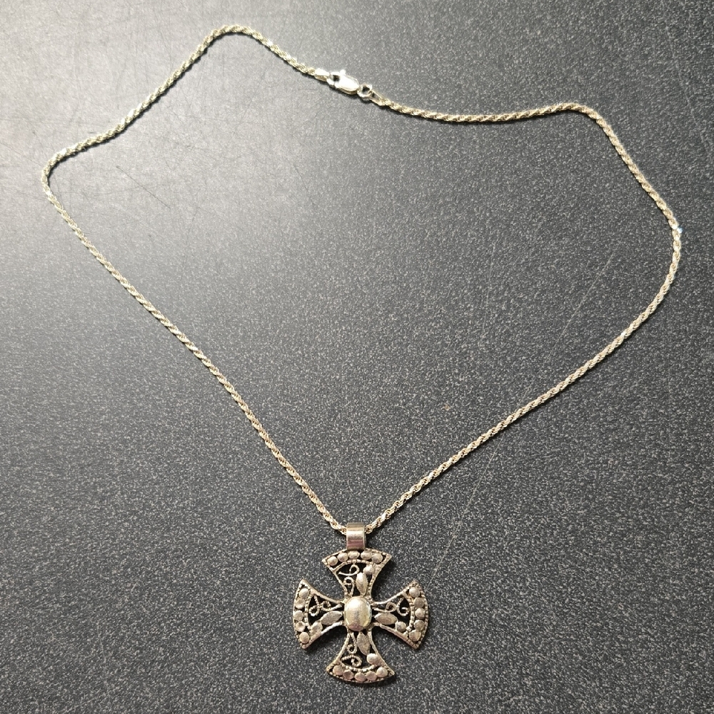 Sterling Silver Cross Pendant Necklace